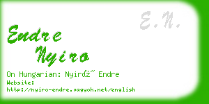 endre nyiro business card